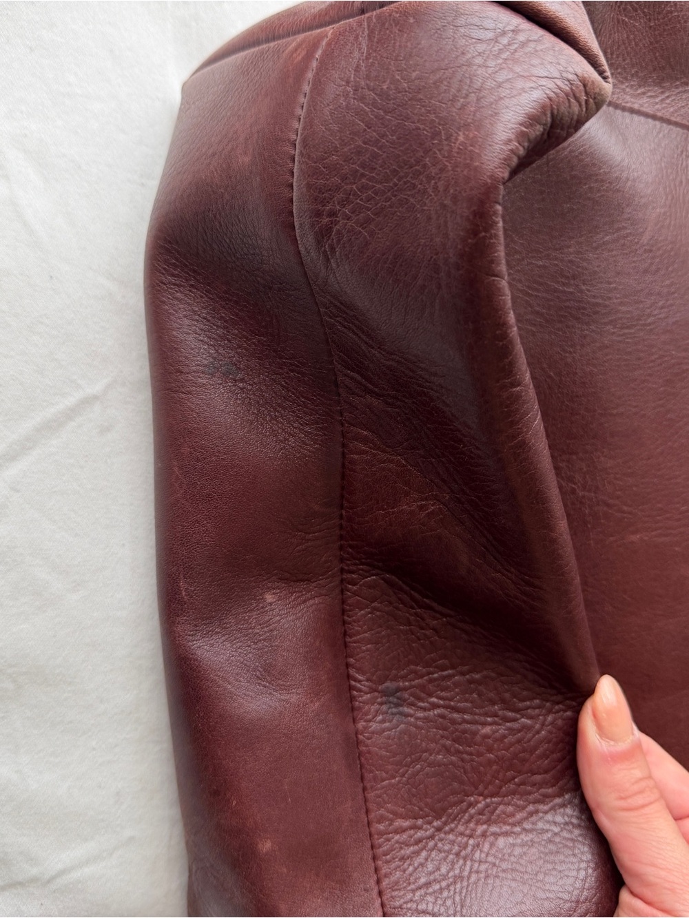 Madewell burgundy genuine leather tote - Picture 4 of 6